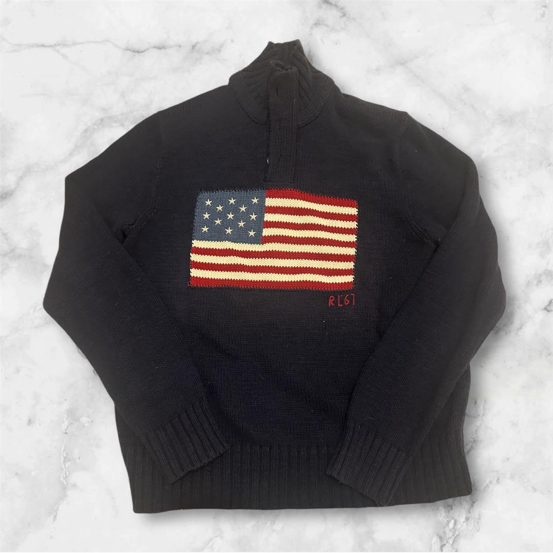 【希少】ラルフローレン 星条旗 ニット 木村拓哉着用　Ralph Lauren