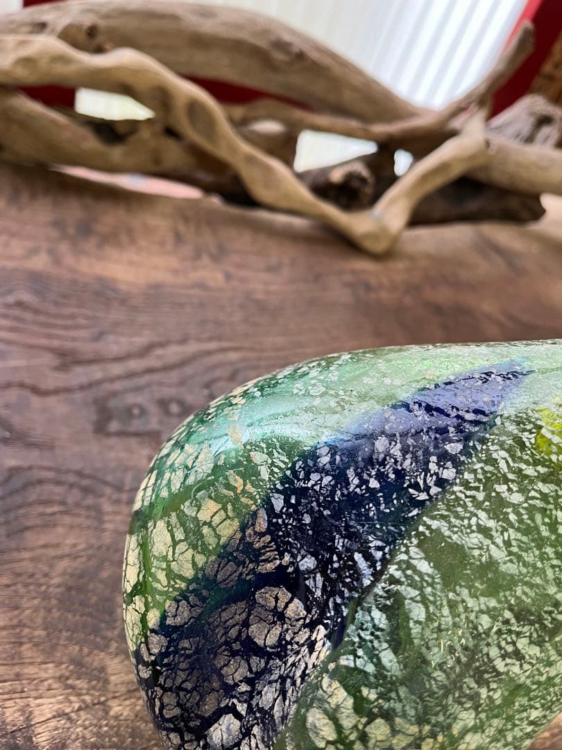 希少！／稲嶺盛吉／花瓶／琉球ガラス／民芸品【未使用品】