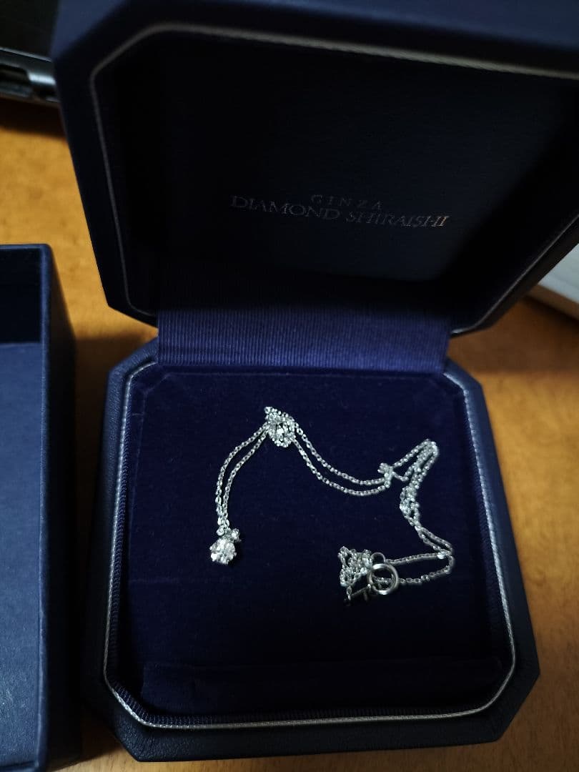 銀座ダイヤモンドシライシ　天然一粒ダイヤモンドネックレス 0.282ct