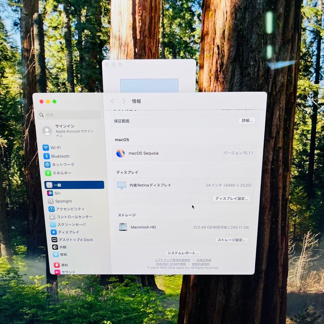 iMac 24インチ 2021 MGPK3J/A M1 8GB 256GB