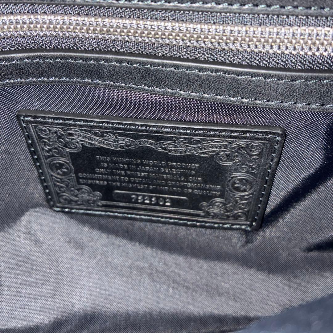 BEAMSF別注　HUNTING WORLD レザー キャリーオール S