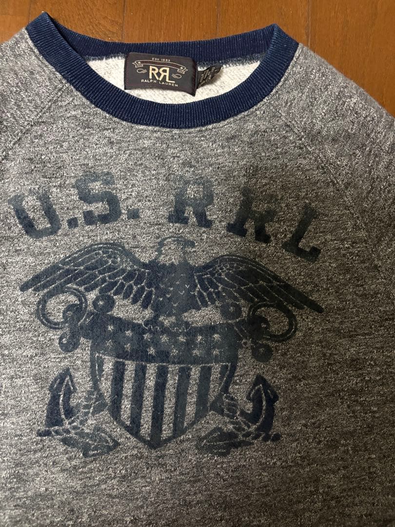 RRL ダブルアールエル グレー ラグランスリーブ スウェット