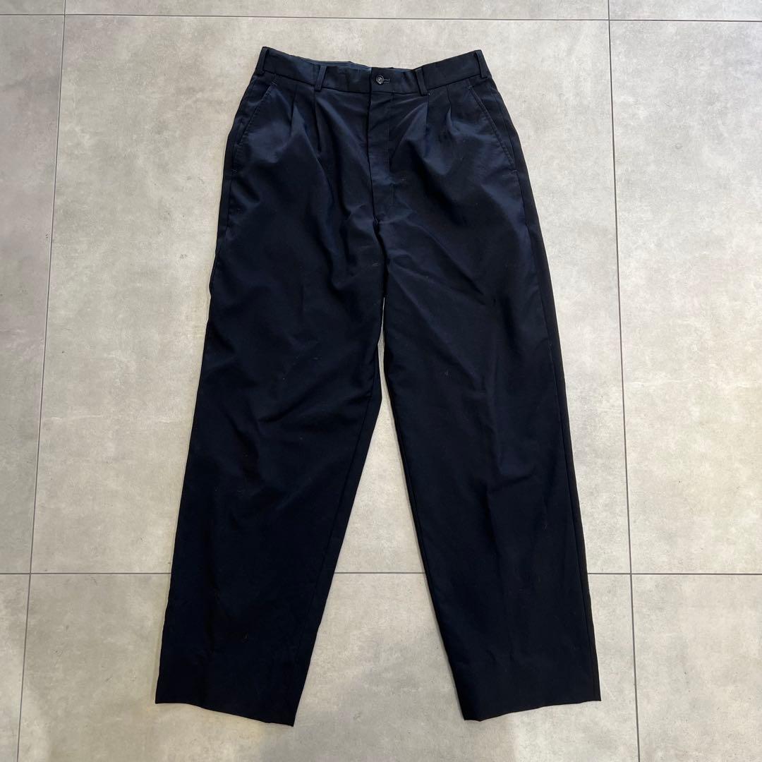 コムデギャルソンオム ウールギャバジン ツータック スラックス