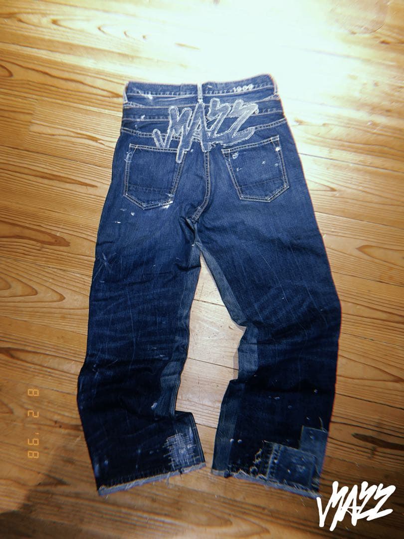 パンツ MAZZ double waist denim