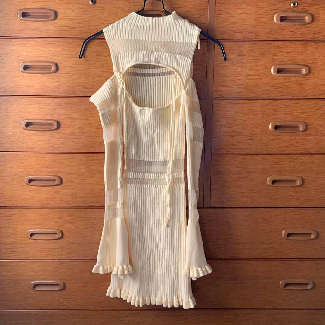 ワンピース amerge. sheer ribbon feminine onepiece