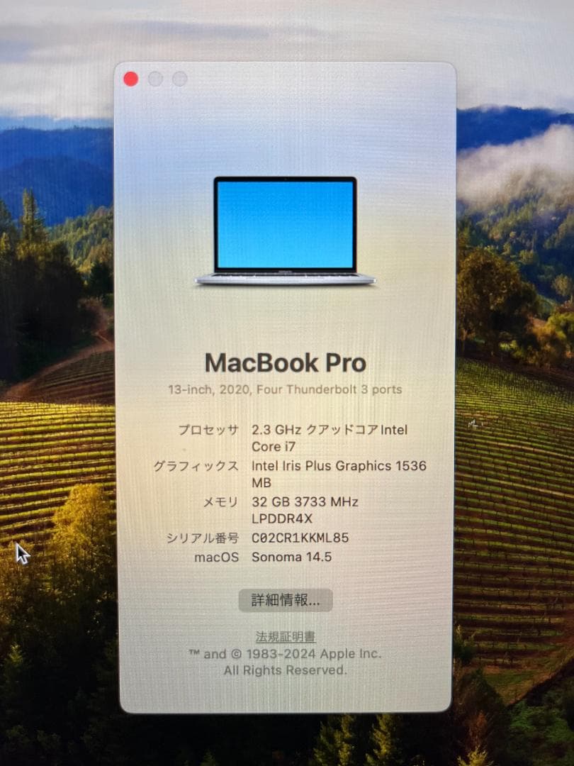 Apple MacBook Pro 13-inch スペースグレー