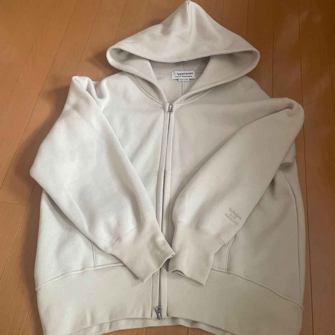 アメリカーナ　WIDE FULLZIP HOODIE ナチュラル