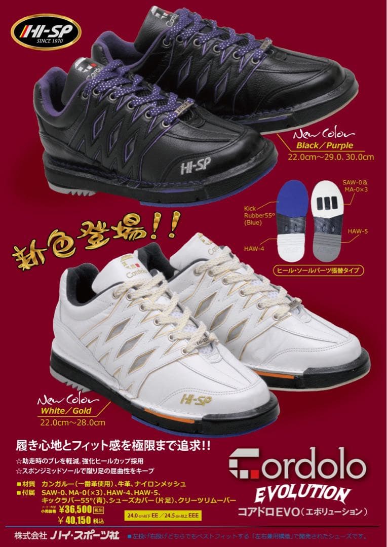 ボウリングシューズ　ハイスピード　コアドロ エボ　26.5cm