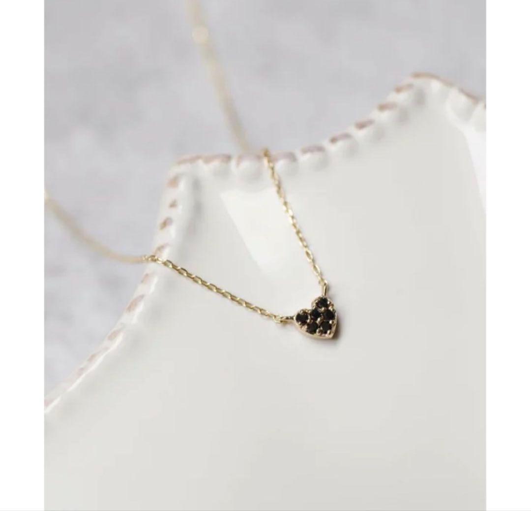 新品未使用　シエナロゼ　ブラックダイヤハートネックレス