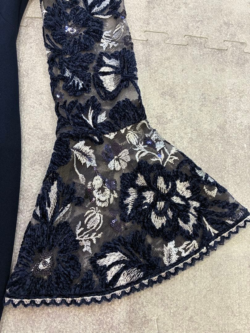 【未使用タグ付】TADASHI SHOJI レースワンピース ネイビー サイズ2