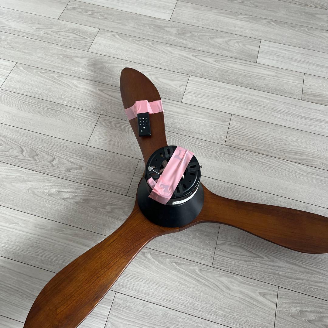 ウッドシーリングファン リモコン付き