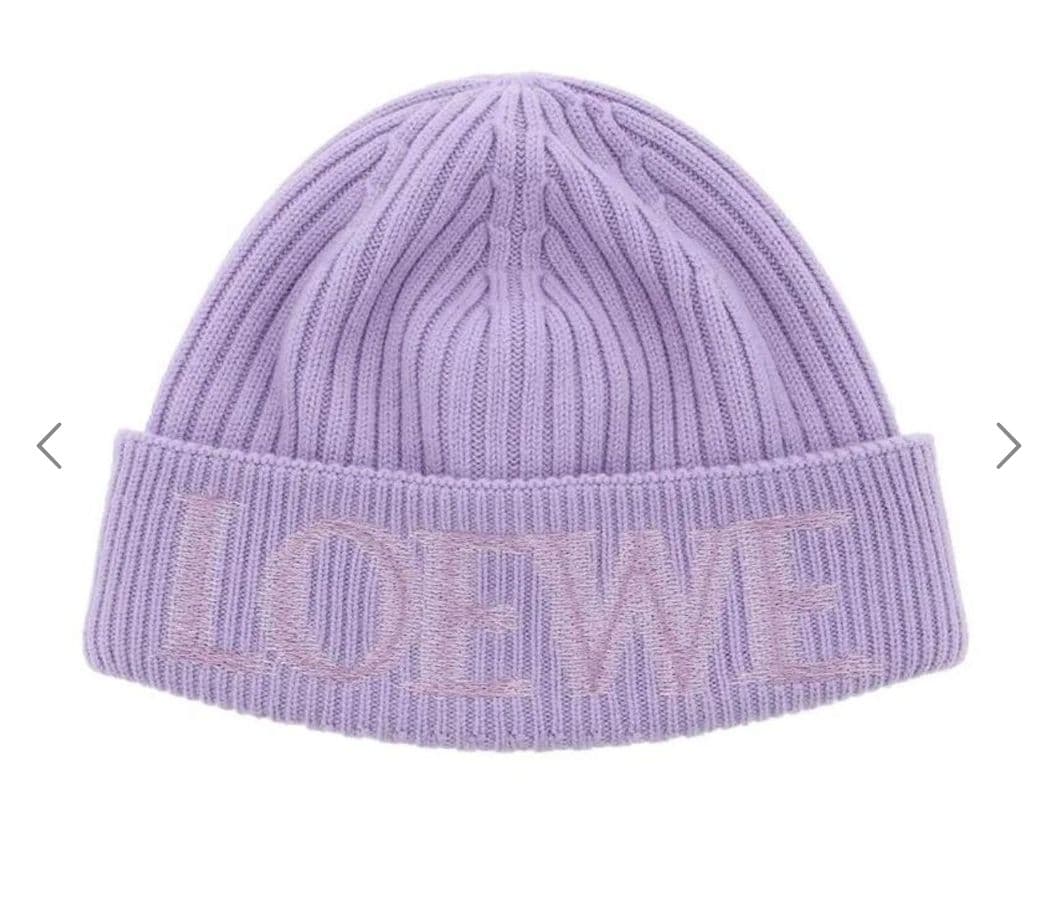 ロエベ　LOEWE ラベンダー ニット帽