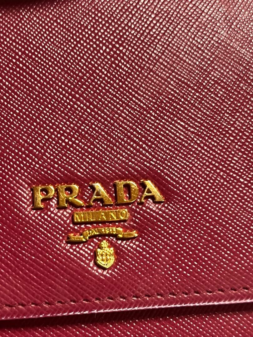 プラダ Prada 1M1437 ショルダーウォレット レザー ピンク