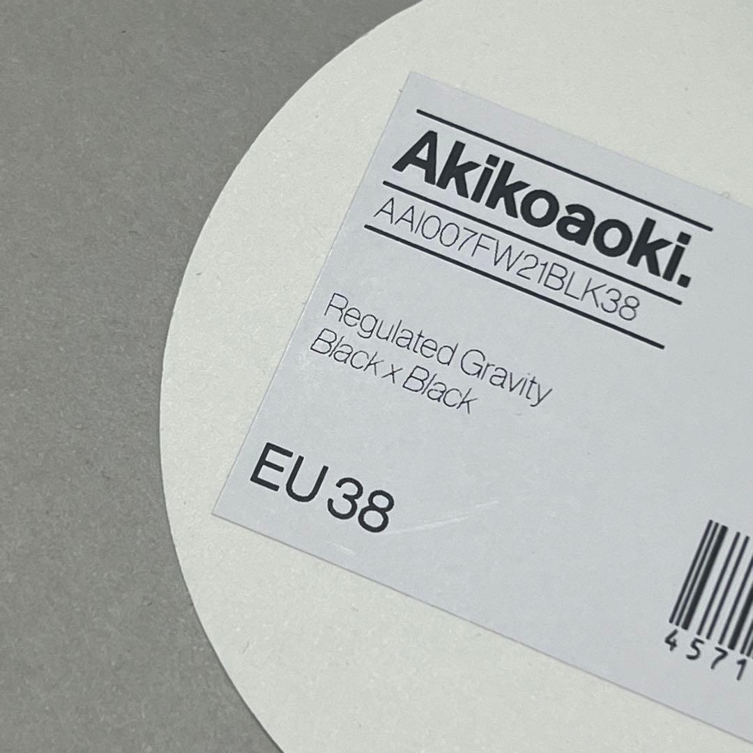 AKIKOAOKI ブラックローファー厚底　本革　38