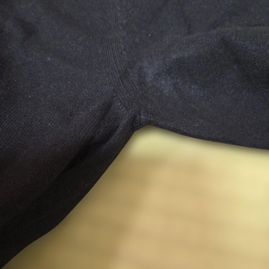 バーバリーロンドン ニット L カシミア100 ハイネック ロゴ 黒