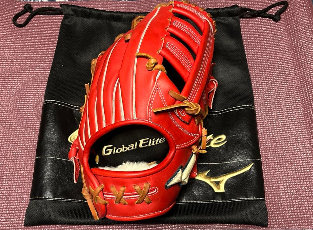 灯*ー様 ミズノ　グローバルエリート　ダイバーシティブルー　外野手用　硬式用