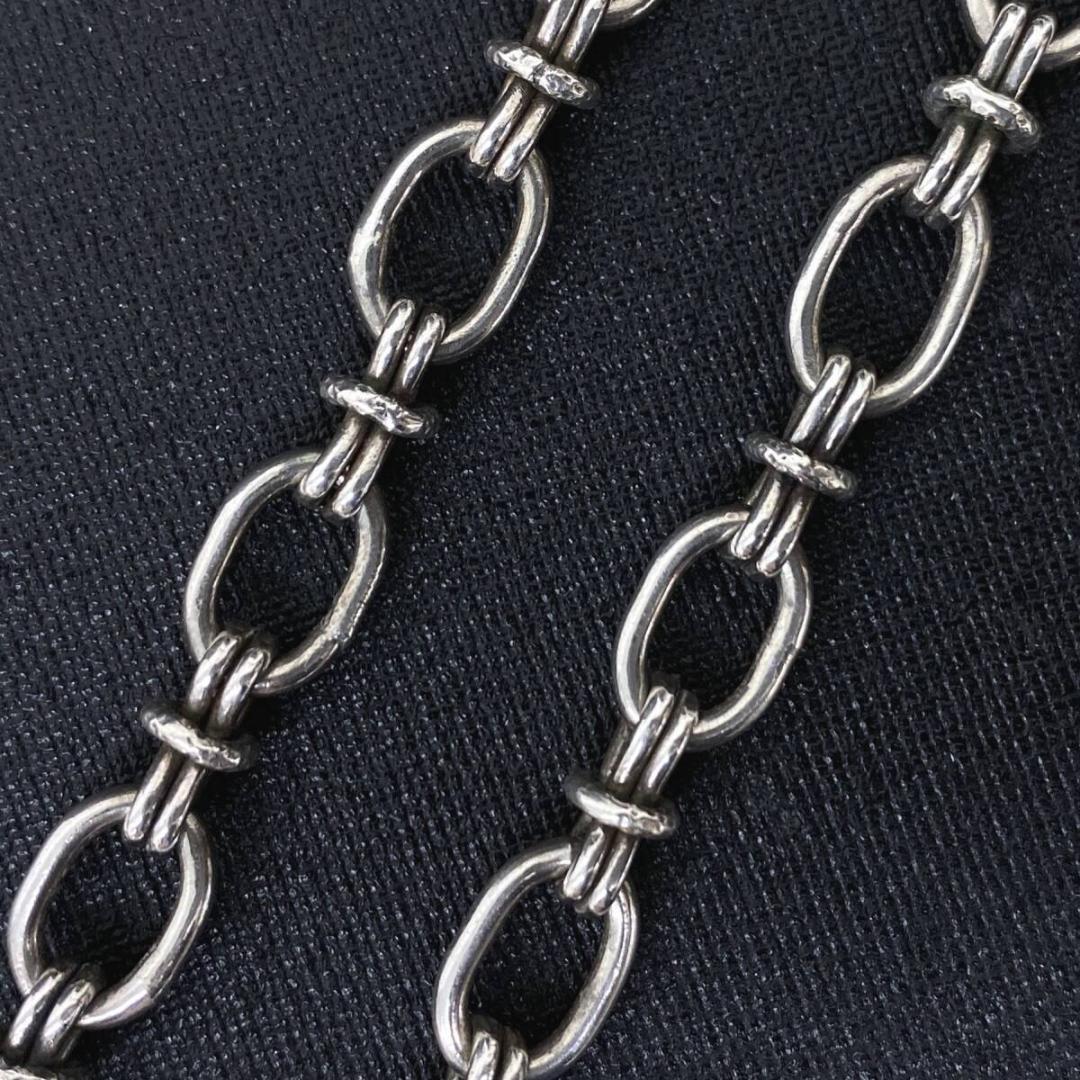 あるじゃん シルバー 唐草 フック ノットデザイン ウォレットチェーン 52cm