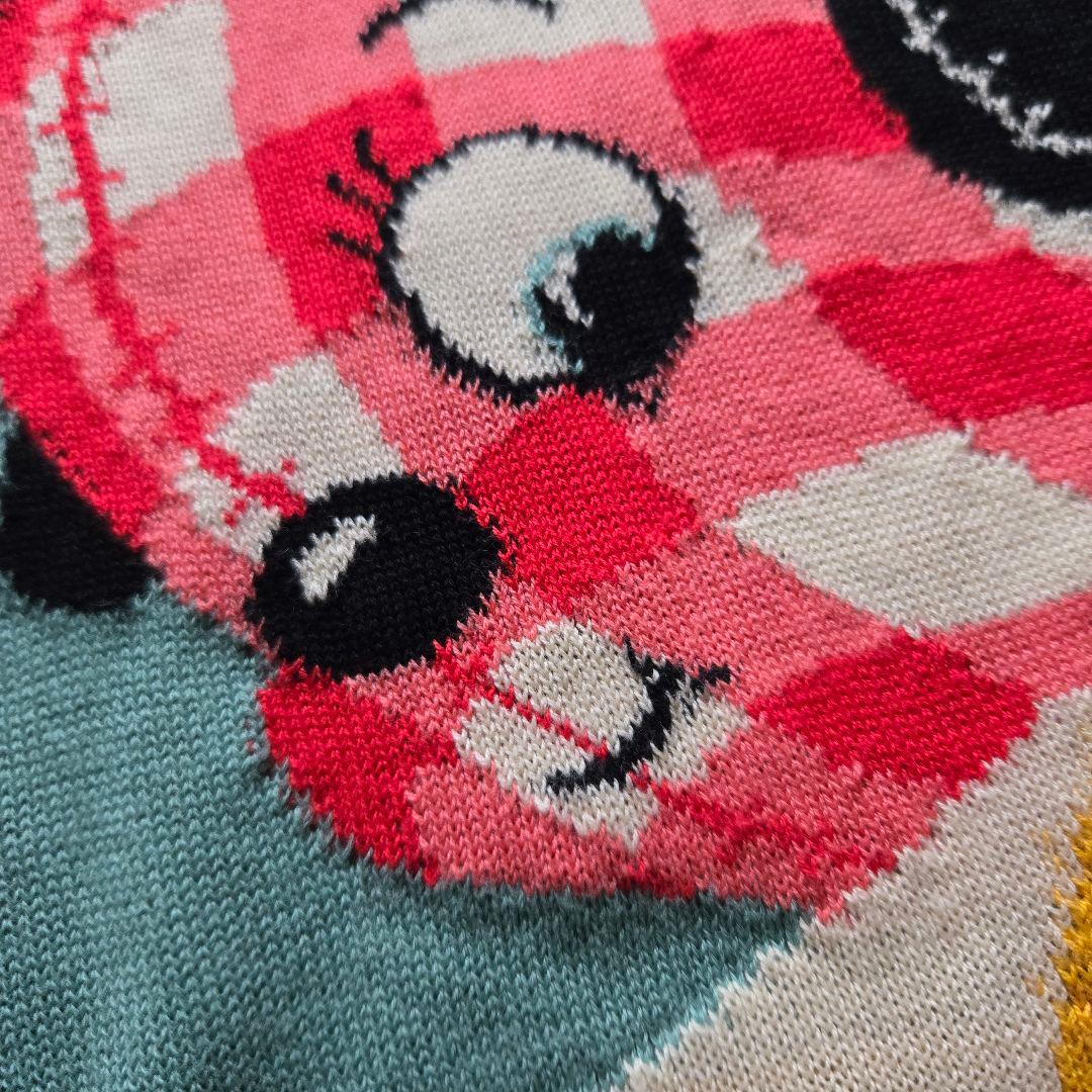 ヴィヴィアンウエストウッド　ドッグ柄 犬 チェック ニット ベスト オーブ刺繍