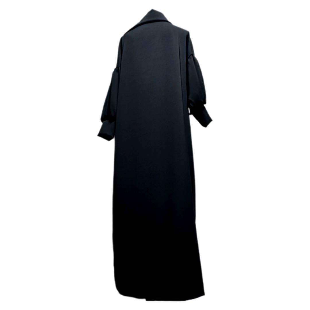 振袖　着物リメイク　ドレス　黒×金彩椿や菊や梅　和柄　ワンピース　ハンドメイド