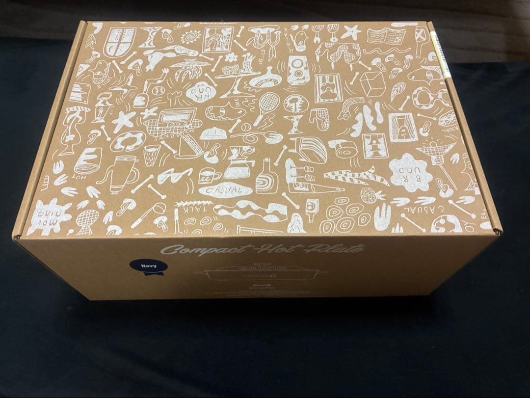 【新品未使用】 BRUNO コンパクトホットプレート ネイビー