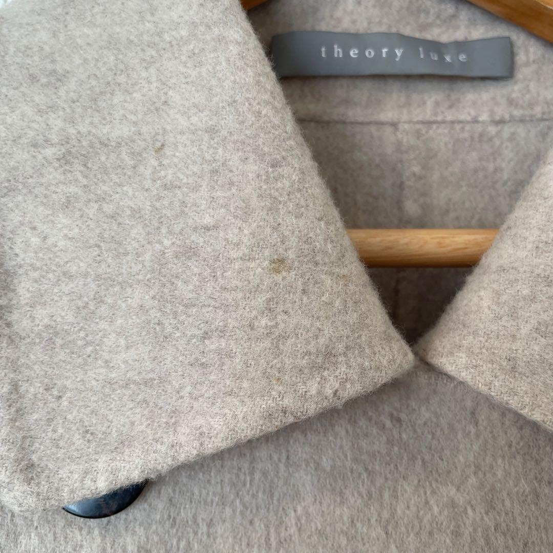 Theory luxe 38 カシミヤ混ダブルフェイスコート