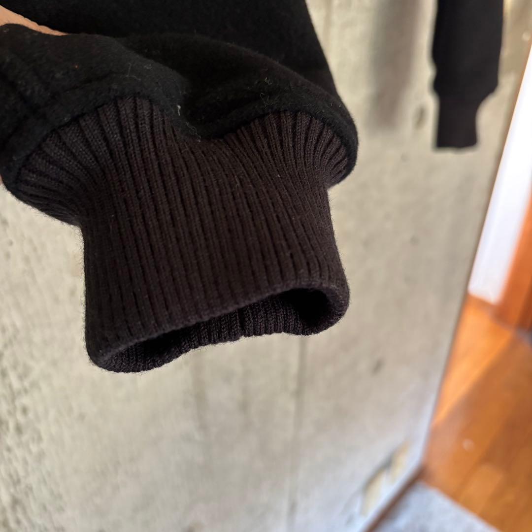 【美品】ASTRAET アストラット　メルトン　リブ ブルゾン ブラック