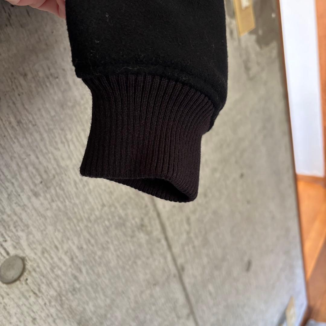 【美品】ASTRAET アストラット　メルトン　リブ ブルゾン ブラック