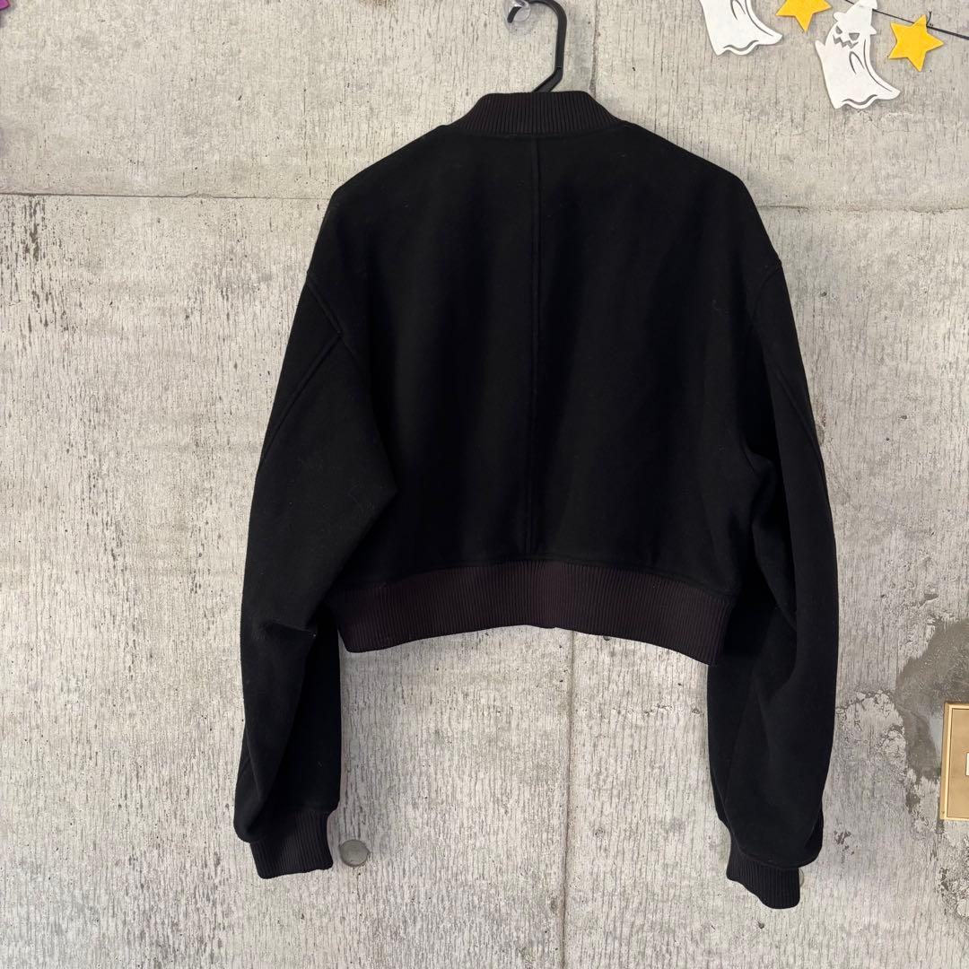 【美品】ASTRAET アストラット　メルトン　リブ ブルゾン ブラック