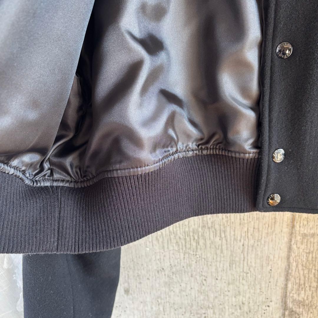 【美品】ASTRAET アストラット　メルトン　リブ ブルゾン ブラック