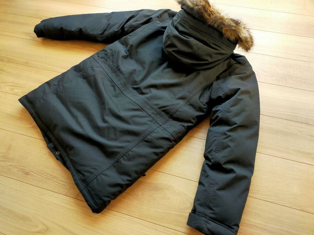 美品 Eddie Bauer エディーバウアーファー付フードダウンコート黒