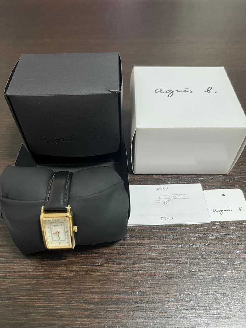 agnès b. ゴールド ブラック 腕時計