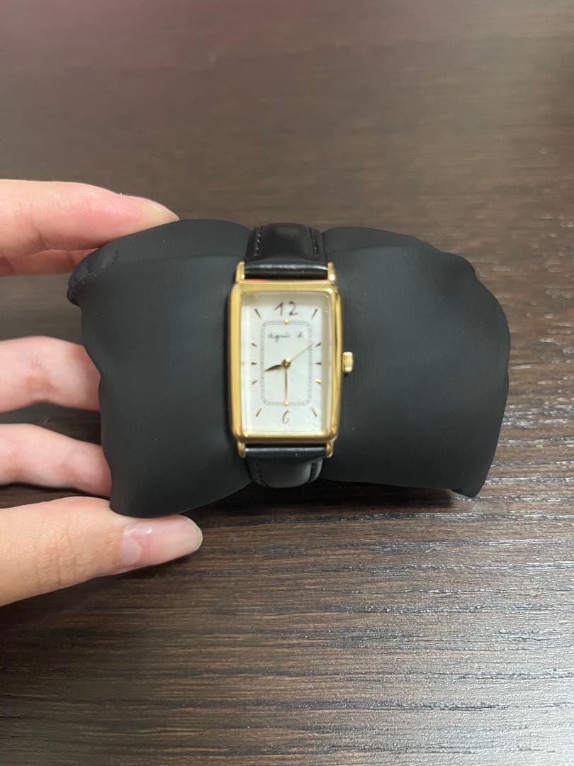 agnès b. ゴールド ブラック 腕時計