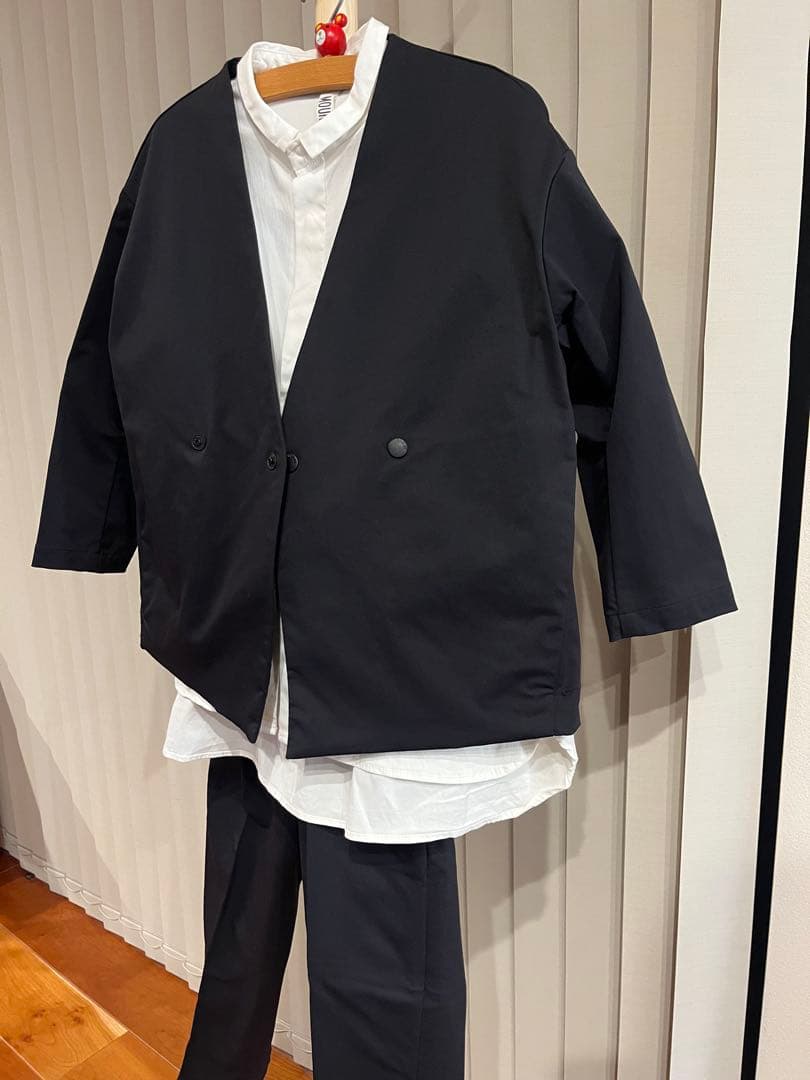 moun.ten マウンテン スーツ セットアップ 3点セット 125 黒