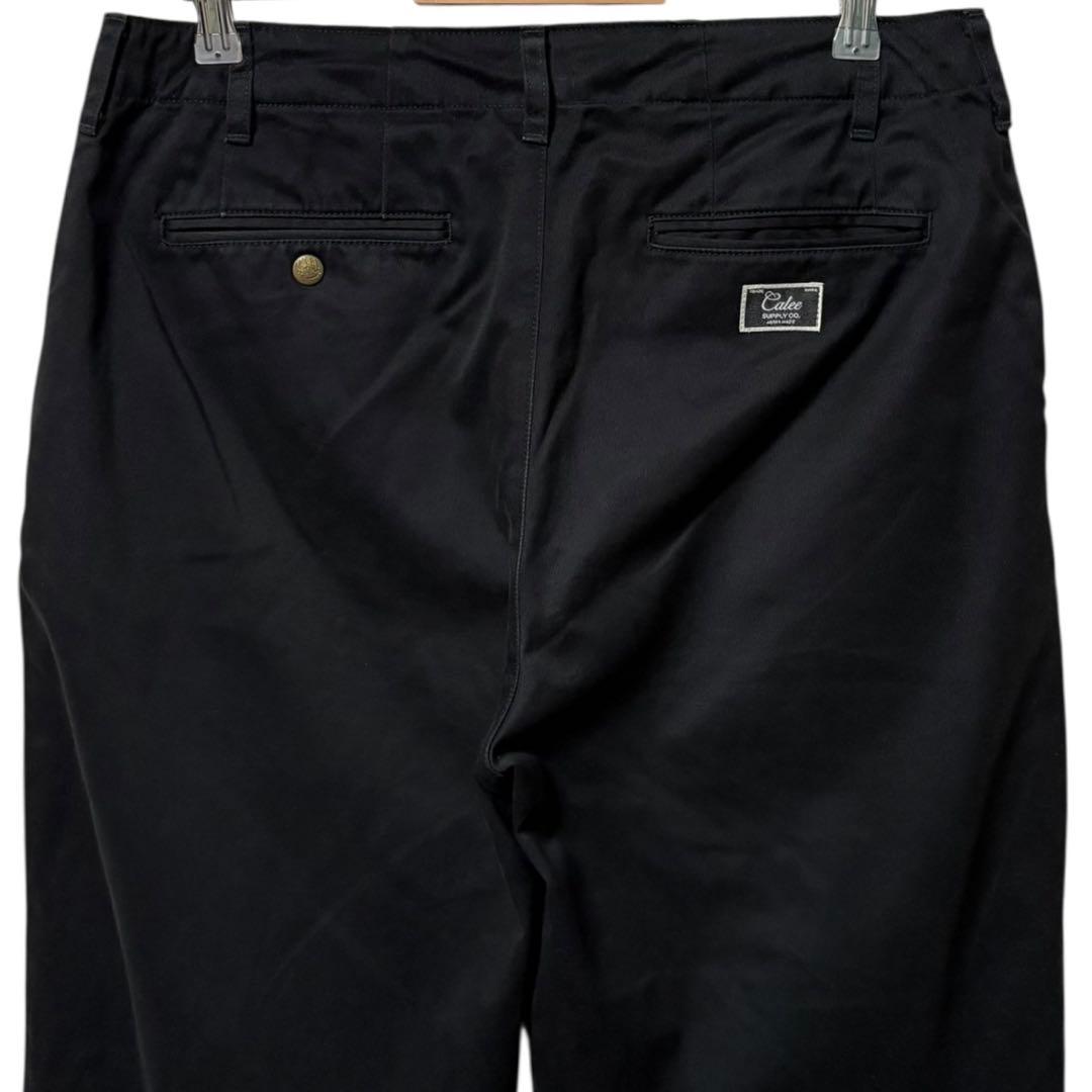 CALEE キャリー ワイドチノトラウザー ルードアメカジバイカー 黒 L