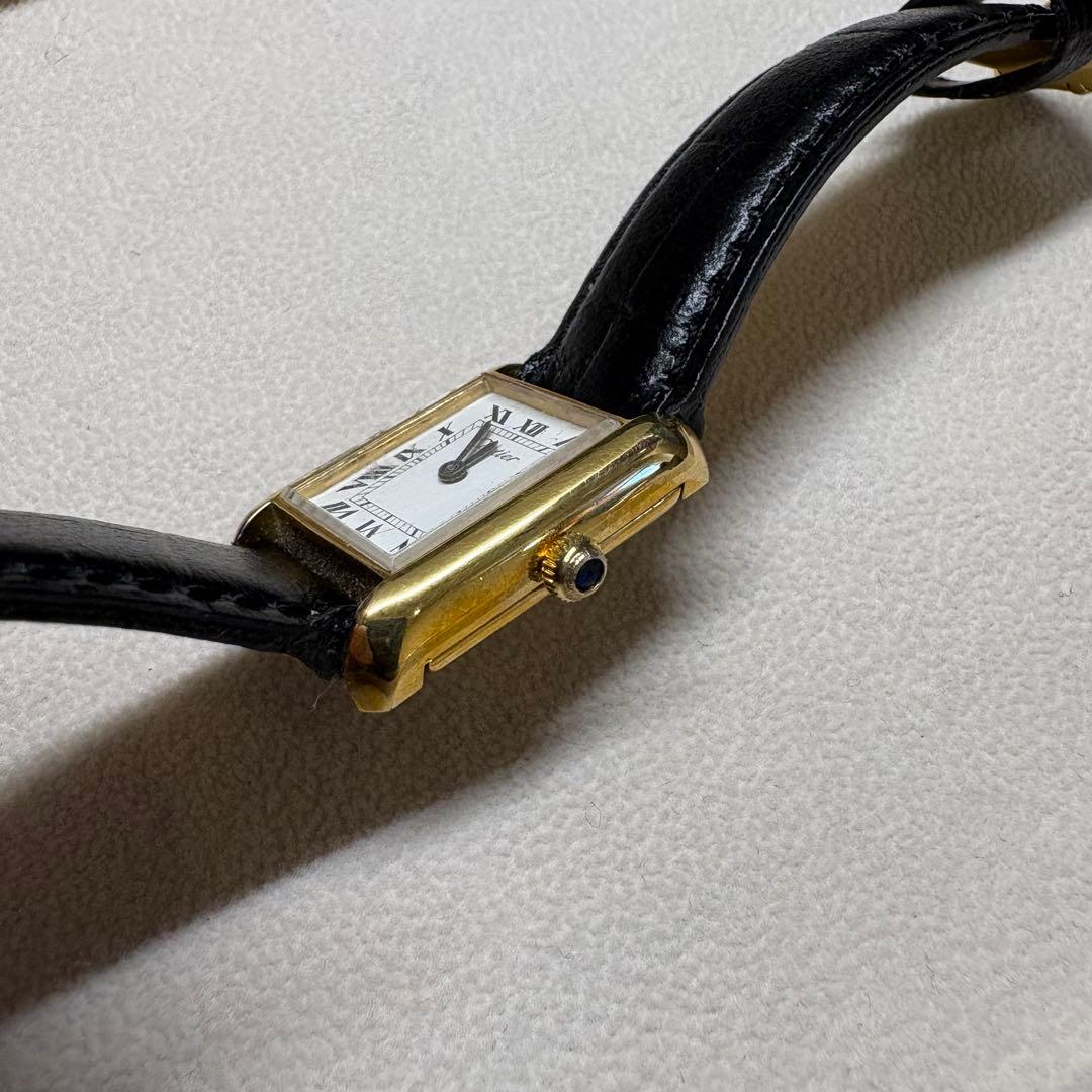 Cartier カルティエ プレマストタンク 金メッキ 手巻き