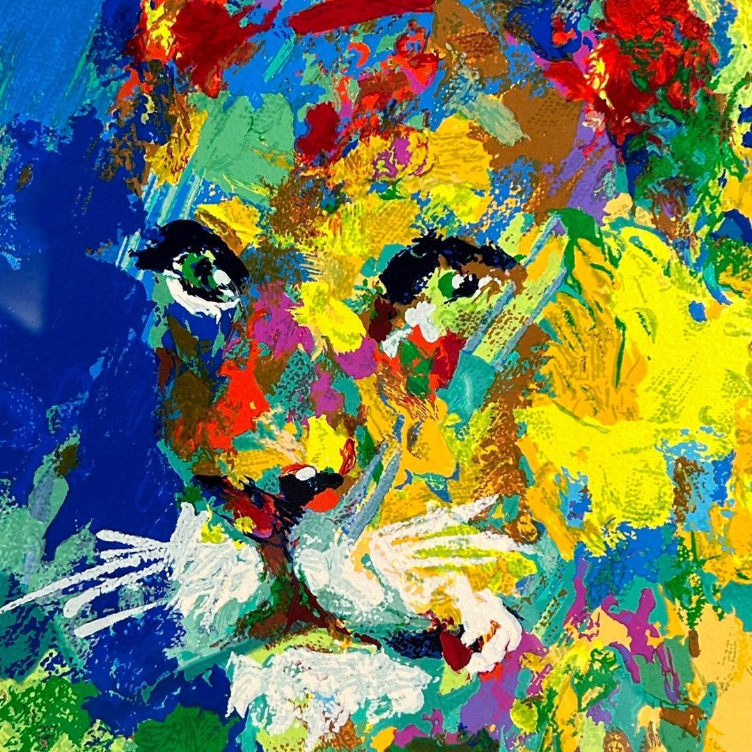 美品 リロイ・ニーマン「ライオンと雌ライオン」シルクスクリーン 直筆サイン入