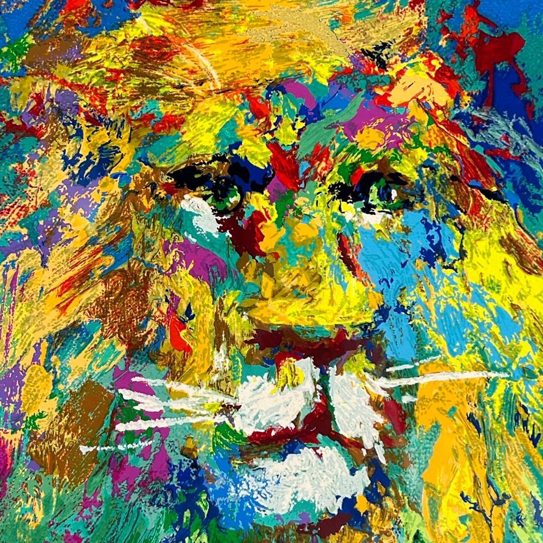 美品 リロイ・ニーマン「ライオンと雌ライオン」シルクスクリーン 直筆サイン入