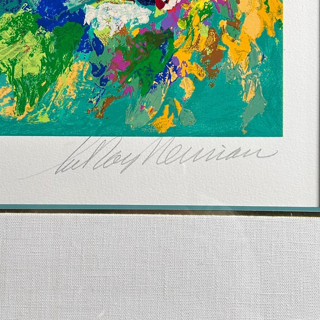 美品 リロイ・ニーマン「ライオンと雌ライオン」シルクスクリーン 直筆サイン入