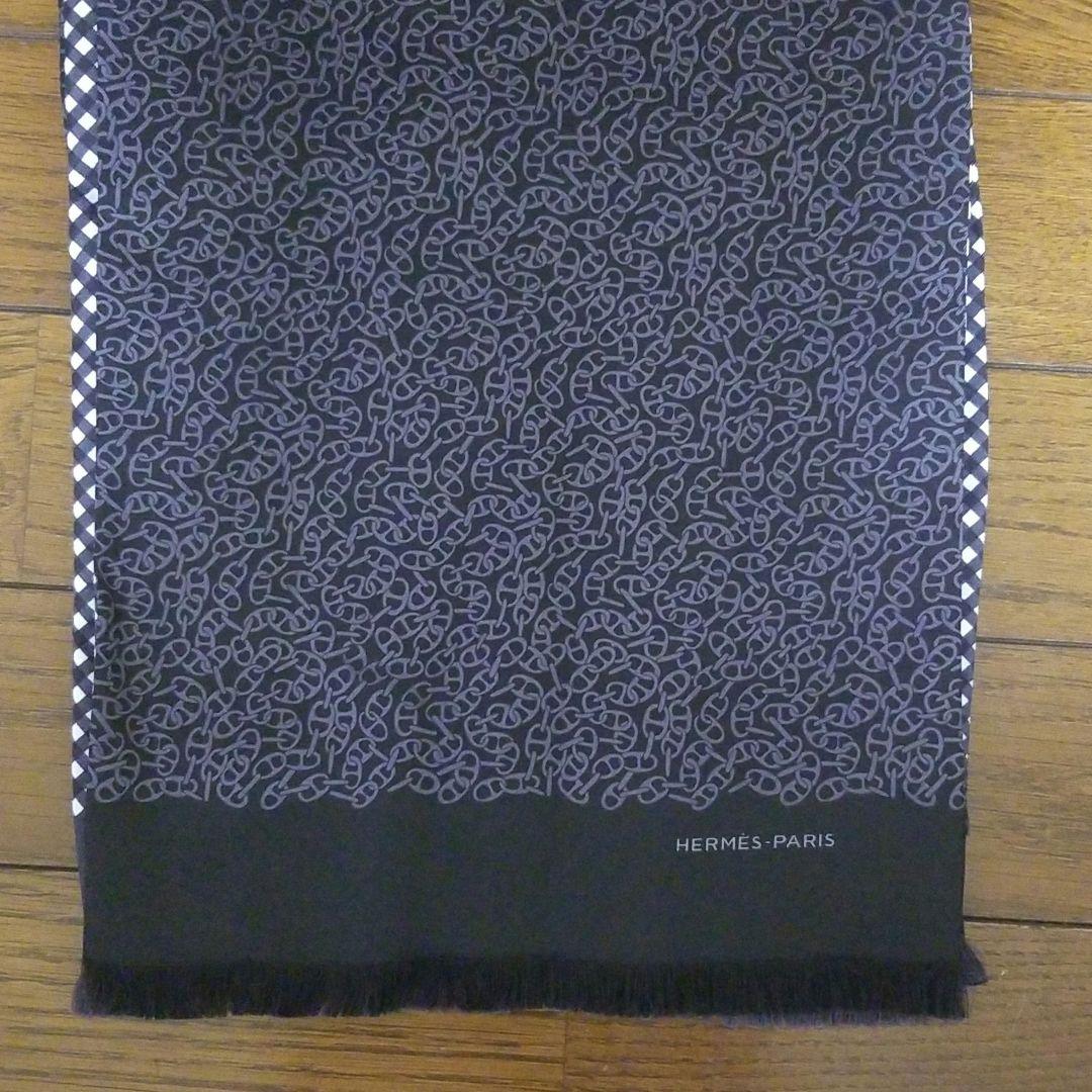 エルメス　メンズ　シルクストール　リバーシブル　新品未使用