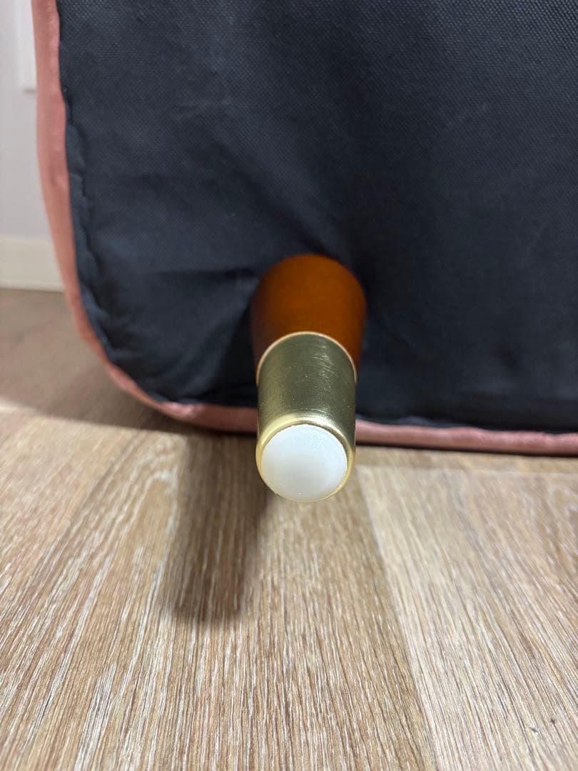 LOWYA ソファ 2人掛けソファ カウチソファ ベルベット調 ピンク