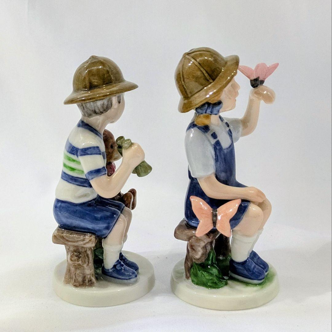 R コペンハーゲン　ミレニアム2004年プレート　フィギュリン2体　プラケット