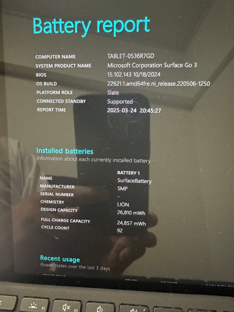マイクロソフト｜Microsoft Surface Go 3 ブラック 10.5