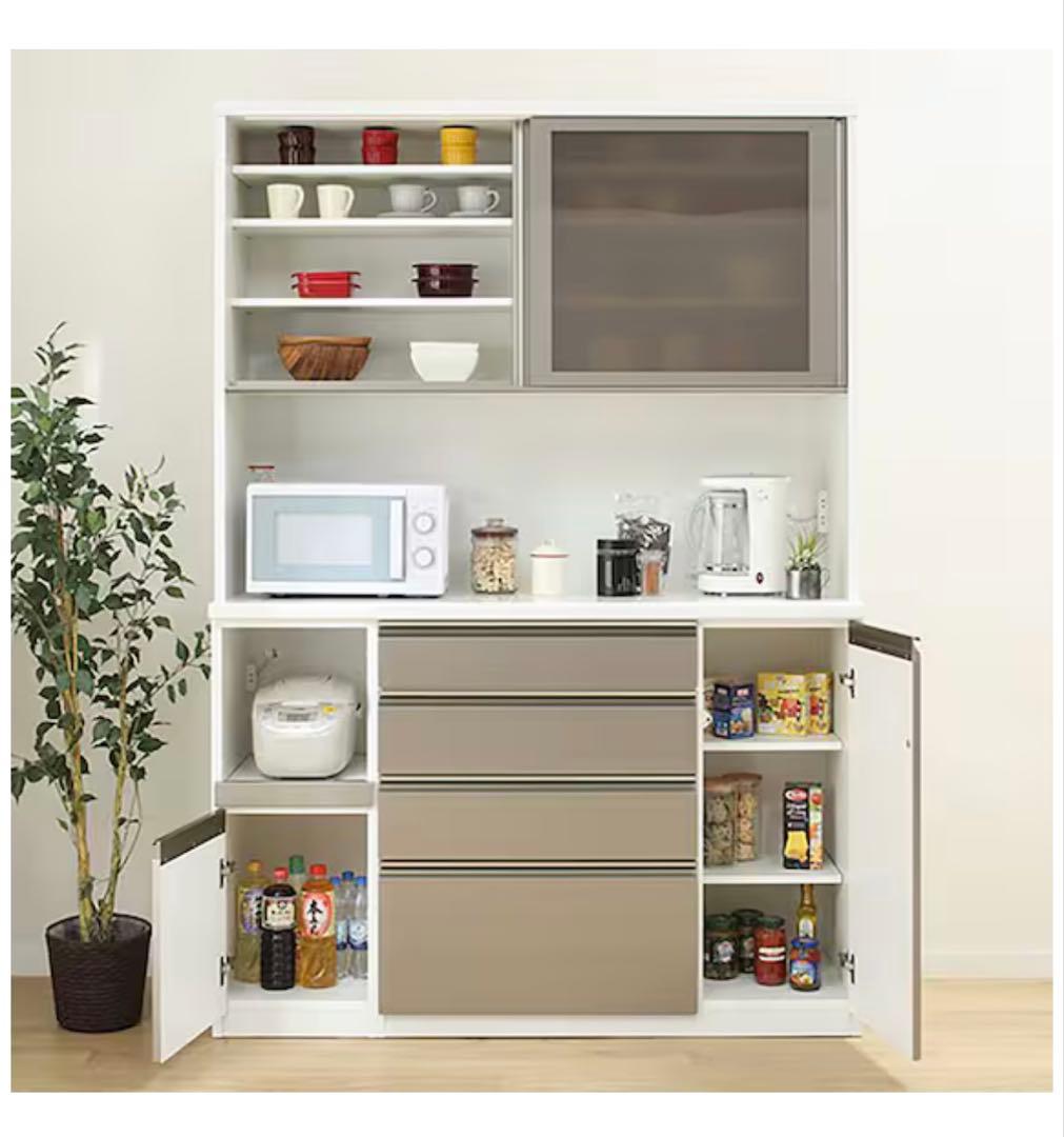 ニトリ キッチンボード ラピス 140 ホワイト 松田家具