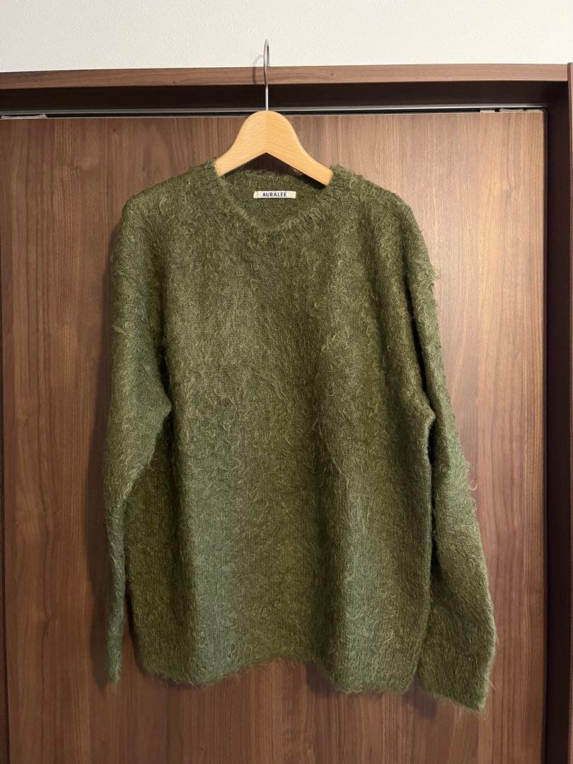 トップス AURALEE BRUSHED SUPER KID MOHAIR KNIT