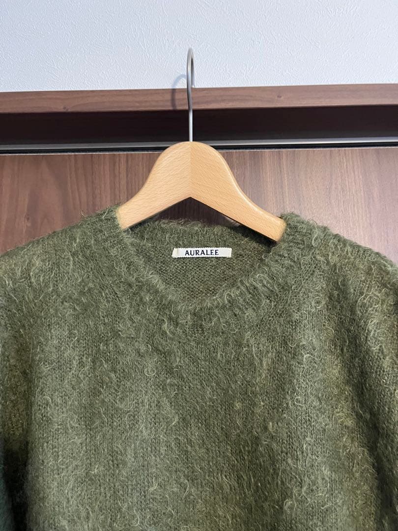 トップス AURALEE BRUSHED SUPER KID MOHAIR KNIT