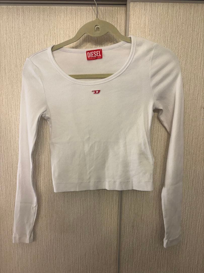 DIESEL ホワイト 長袖 Tシャツ Sサイズ