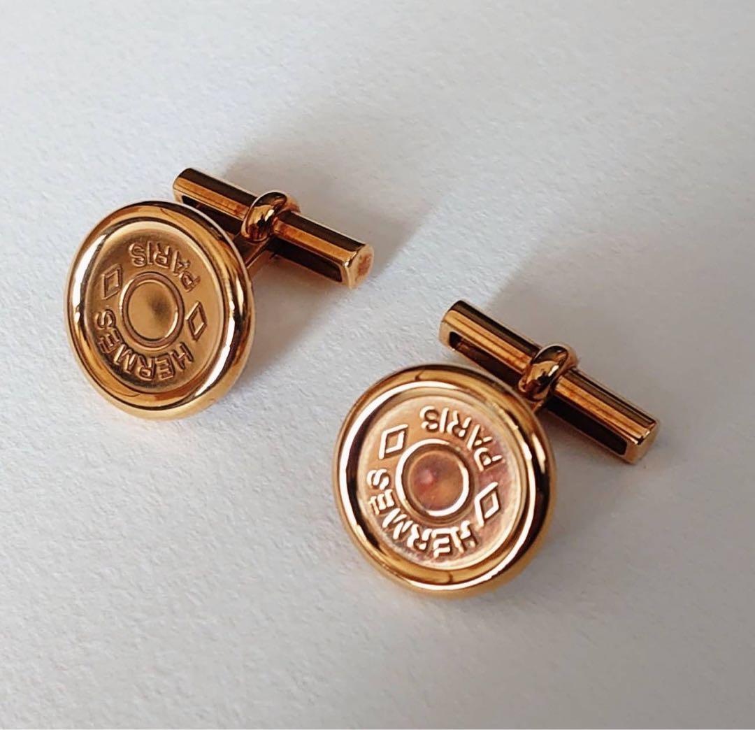 HERMÈS エルメス クル・ド・セル カフスリンク 18K