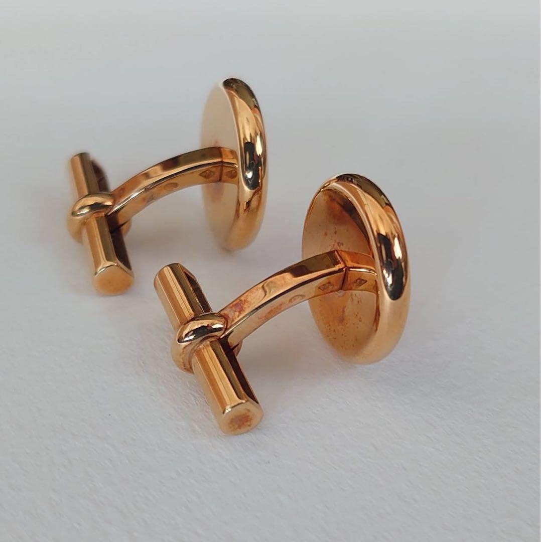 HERMÈS エルメス クル・ド・セル カフスリンク 18K