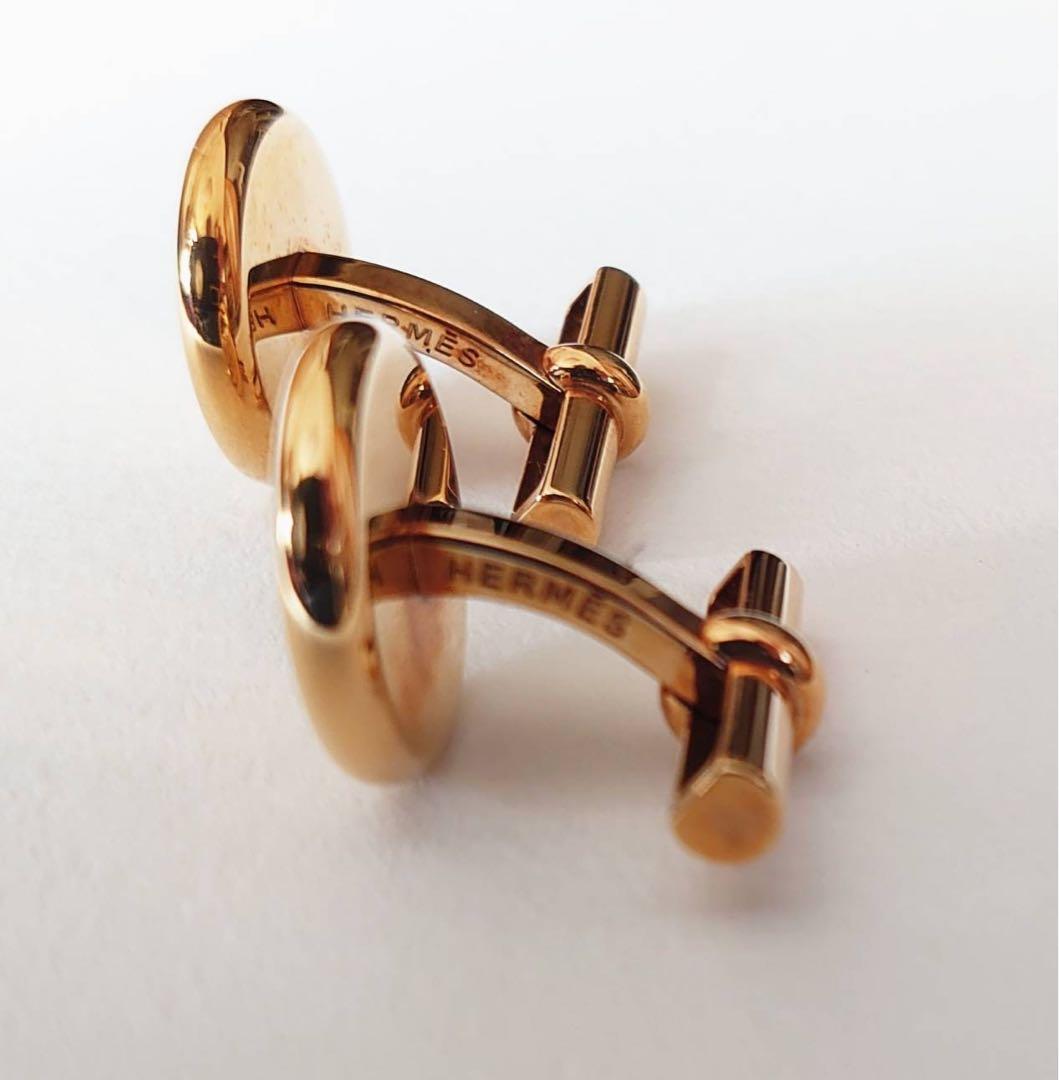 HERMÈS エルメス クル・ド・セル カフスリンク 18K
