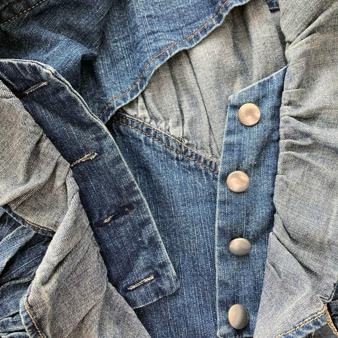 【美品】ISSEY MIYAKE×Lee デニムギャザーデザインジレ